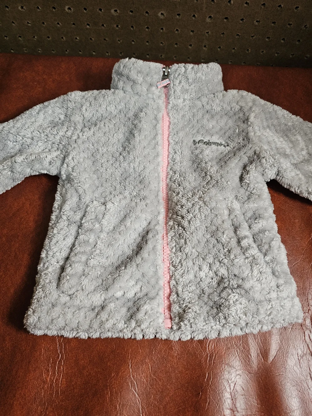 Columbia Jacket 2T Fire Side Sherpa FZ Gray Zip up
